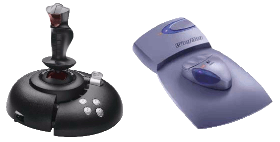 Microsoft's SideWinder® Force Feedback 2 joystick, and Logitech's Wingman® Force Feedback Mouse, which can each move under their own power to trace out key shapes in images